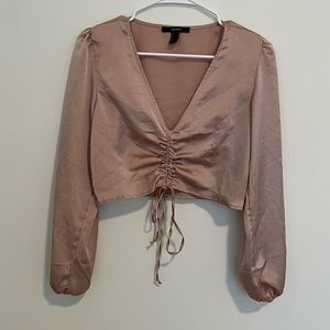 Forever 21 satin crop top